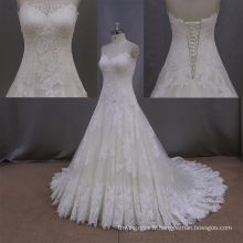 Vente chaude Sweetheart longue Tain élégant robe de mariée